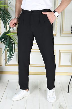 شلوار مشکی مردانه Keten Görünümlü MODA - کد 906317101
