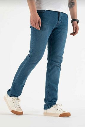 شلوار جین آبی مردانه پاچه تنگ a02teks - کد 906366253