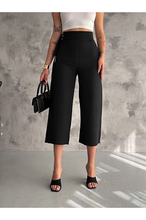 شلوارک و برمودا مشکی زنانه فاق بلند winmoda - کد 906376177