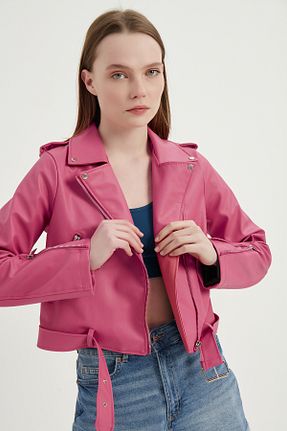 کت صورتی زنانه رگولار YERTEKS - کد 753978779
