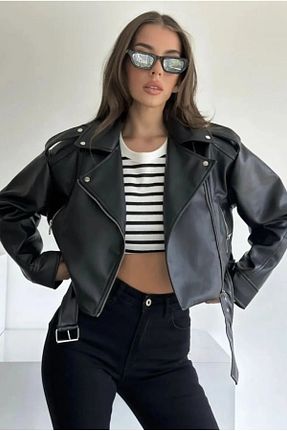 کت مشکی زنانه اورسایز MEECY - کد 810075375