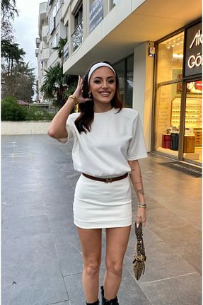لباس سفید زنانه بافتنی MEECY - کد 805586615