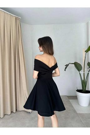 لباس مجلسی و فارغ التحصیلی مشکی زنانه کرپ MODA DURAĞI - کد 906406551