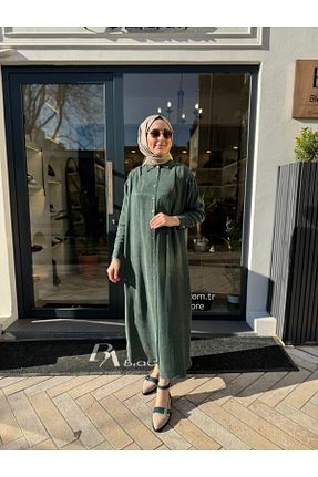 لباس حجاب خاکی زنانه رگولار TERZİ DÜKKANI - کد 906411253