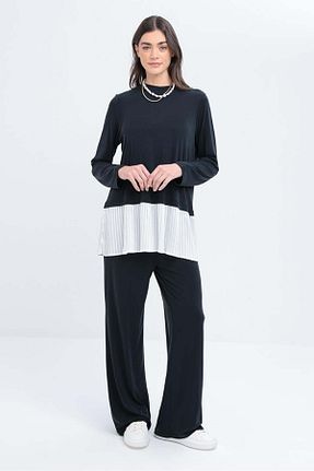 ست بالاتنه و پائین تنه حجاب مشکی زنانه رگولار ALLDAY - کد 906415436