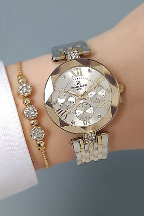 ساعت مچی طلائی زنانه 31-35 میلی متر Daniel Klein - کد 794278745