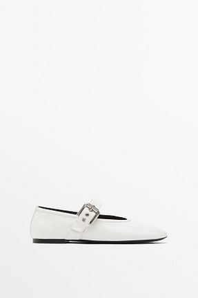 کفش کژوال سفید زنانه چرم خالص Massimo Dutti - کد 906427498