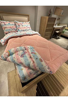 ست لحاف و روکش لحاف و روکش بالش صورتی کش دار violacasa - کد 893352097