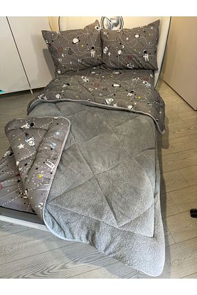 ست لحاف و روکش لحاف و روکش بالش طوسی کش دار violacasa - کد 790556157