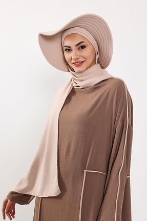 شال طوسی زنانه پلی استر Aisha