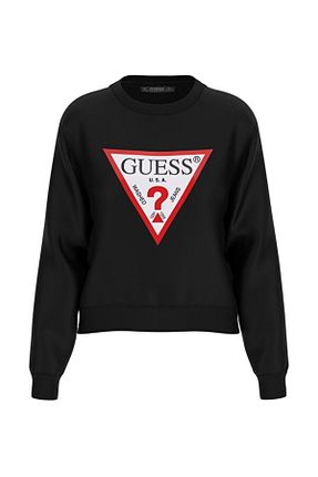 سوئیشرت زرد زنانه طرح دار Guess - کد 847280315