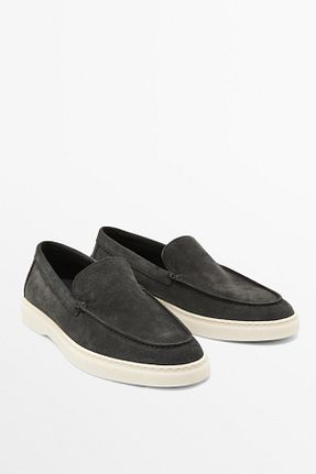کفش لوفر آبی مردانه چرم خالص Massimo Dutti - کد 919993539