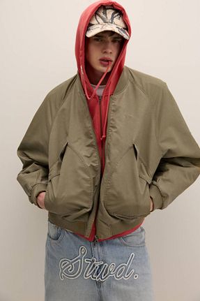 کت خاکی مردانه رگولار Pull & Bear - کد 906434347