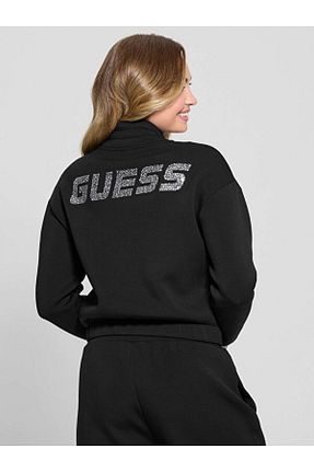 سوئیشرت مشکی زنانه طرح دار Guess - کد 864432980