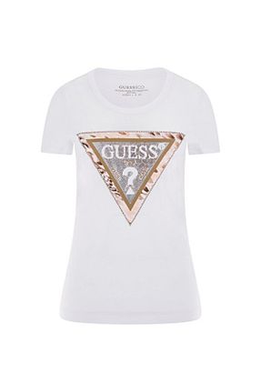 تیشرت سفید زنانه رگولار Guess - کد 900196982