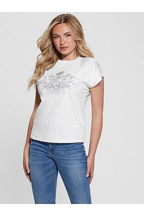 تیشرت سفید زنانه رگولار Guess - کد 804349182