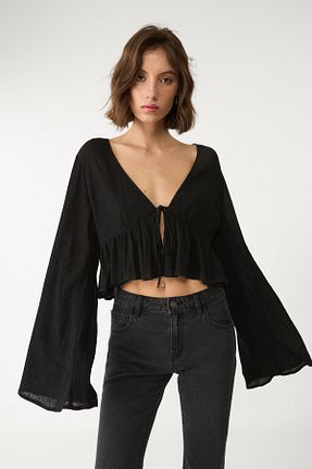 پیراهن مشکی زنانه رگولار Stradivarius - کد 906432709