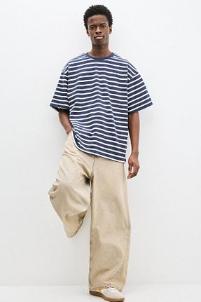 تیشرت سفید مردانه اورسایز Pull & Bear - کد 906428924