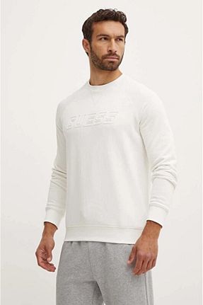 سوئیشرت سفید مردانه طرح دار Guess - کد 894175567