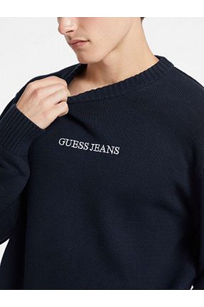 پلیور سرمه ای مردانه طرح دار Guess - کد 869210938