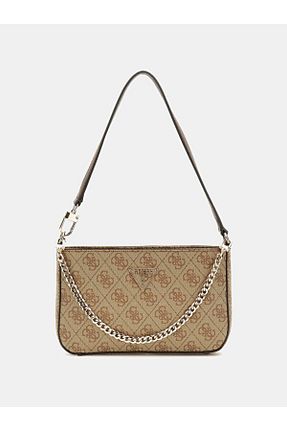 کیف دستی قهوه ای زنانه ابعاد کوچک Guess - کد 862577095