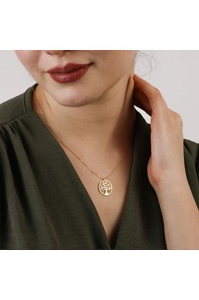 گردنبند طلا طلائی زنانه 14 عیار Siora Jewelry - کد 906424811
