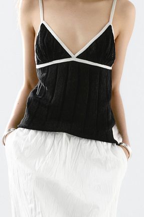 بلوز آبی زنانه هندسی Massimo Dutti - کد 919995291