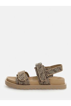 صندل قهوه ای زنانه پاشنه تخت Guess - کد 653073756