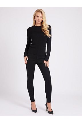پلیور مشکی زنانه طرح دار Guess - کد 322918324