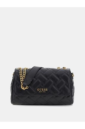 کیف دوشی مشکی زنانه پلی اورتان Guess - کد 758103973