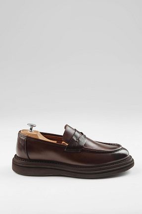 کفش کژوال قهوه ای مردانه پاشنه کوتاه (1 - 4 سانتی متر) ByItallanoshoes - کد 906488270