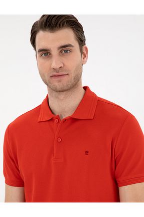 پولوشرت قرمز مردانه %100 پنبه Pierre Cardin - کد 906458818