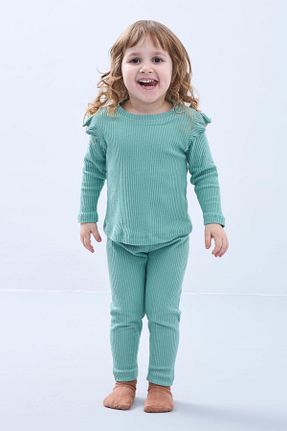 ست بالاتنه و پائین تنه سبز بچه گانه بافتنی Perendi - کد 889916227