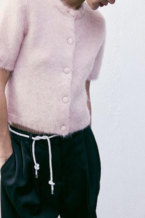 رویه صورتی زنانه پشمی H&M - کد 906480687