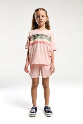 ست لباس راحتی صورتی بچه گانه چاپی U.S. Polo Assn. - کد 920048499