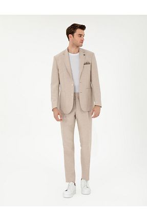 شلوار قهوه ای مردانه کتان Pierre Cardin - کد 906477606