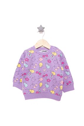 سوئیشرت زرشکی بچه گانه طرح دار ebebek Hello Baby - کد 906536448