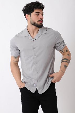 پیراهن طوسی مردانه رگولار Stilkombin - کد 906551890