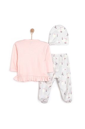بادی و سرهمی نوزادی طوسی بچه گانه ebebek Hello Baby - کد 920064404