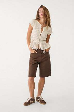 رویه نباتی زنانه پنبه ای Stradivarius - کد 906522833