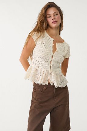 رویه نباتی زنانه پنبه ای Stradivarius - کد 906522833