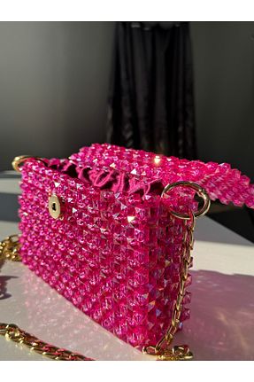 کیف دوشی صورتی زنانه ساتن begüm jewelery - کد 906564403