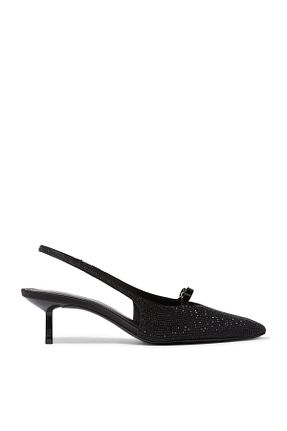 کفش مجلسی مشکی زنانه پاشنه متوسط (5-9 سانتی متر) Black Suede Studio - کد 906564331