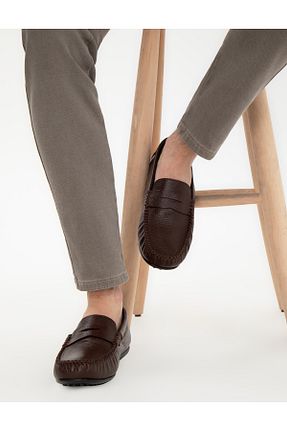 کفش لوفر قهوه ای مردانه پاشنه کوتاه (1 - 4 سانتی متر) Pierre Cardin - کد 920159561