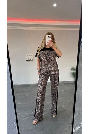 ست بالاتنه و پائین تنه مشکی زنانه بافتنی Bella Belluci - کد 906566179