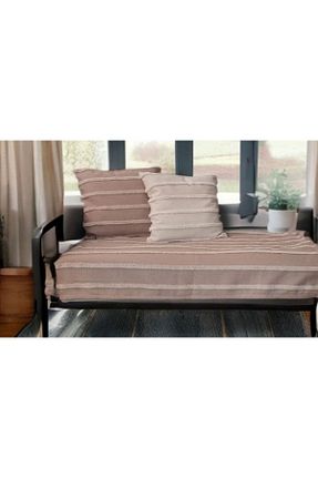 کاور مبل قهوه ای کتان baladı home ev tekstil home collection - کد 906528464