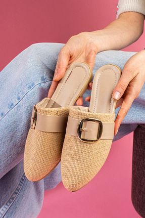 دمپائی قهوه ای زنانه چرم مصنوعی FUGA MODA - کد 917211403