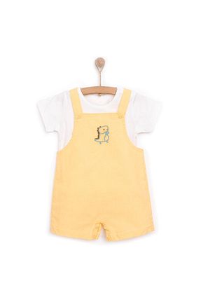 تیشرت زرد بچه گانه یقه نوزاد ebebek Hello Baby - کد 920169948