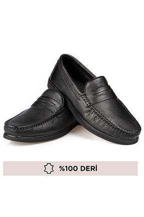 کفش کلاسیک مشکی مردانه چرم خالص maximoda - کد 917229702