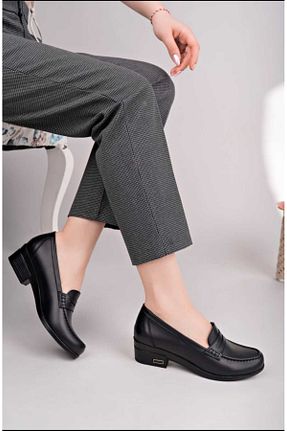 کفش کژوال مشکی زنانه چرم خالص Deri Diyarı - کد 917271570